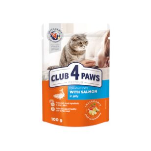   CLUB 4 PAWS - lazac zselében szaftos állateledel felnőtt macskáknak 100g