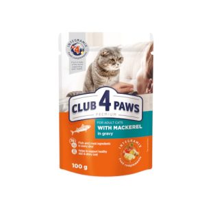   CLUB 4 PAWS - makréla szószos állateledel felnőtt macskáknak 100g