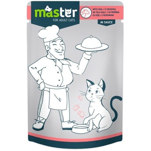 Master Cat Alutasakos macskaeledel felnőtt macskáknak – borjú 80g