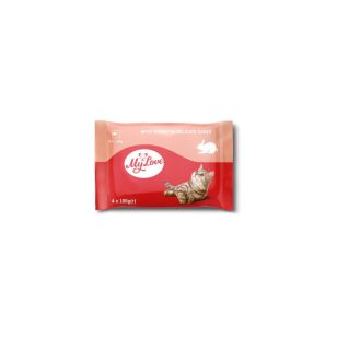   My Love Teljes értékű, szaftos eledel felnőtt macskáknak nyúllal (4x85g)