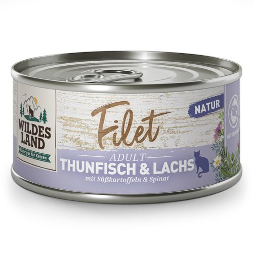 Wildes Land Filet tonhal és lazac édesburgonyával és spenóttal 80g